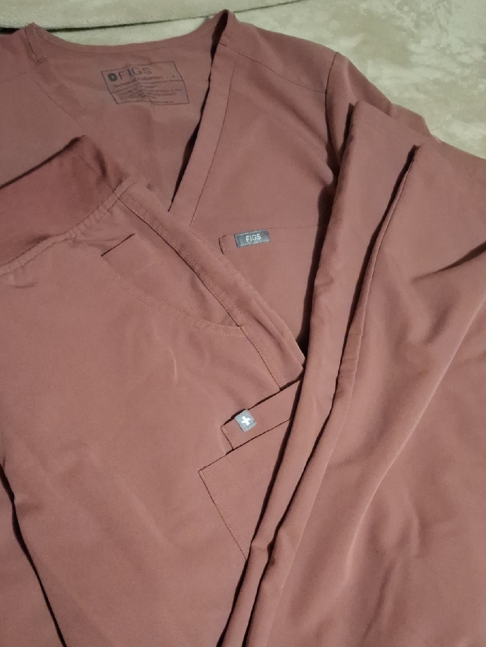 Figs Women's Scrabs in Dusty Rose Size S